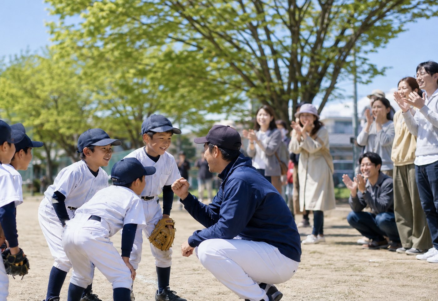 監督と選手たち、応援する保護者のみなさま